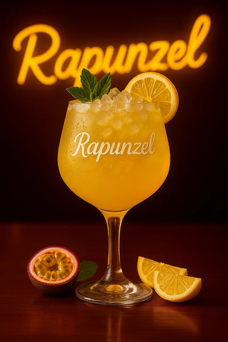 Trago de autor Rapunzel, cóctel de la casa de Princesas Resto Bar